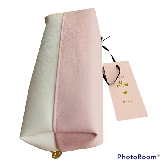 NWT ENCHANTED ACCESSORIES "Best Grandma" Pink/White/Gold Cosmetic Toiletry Bag - Picture 12 of 12